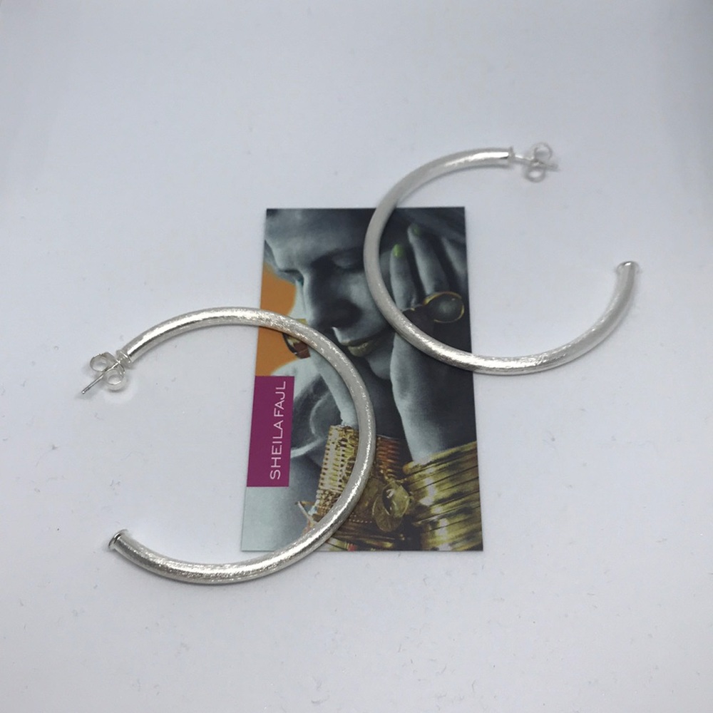 Silver hoops